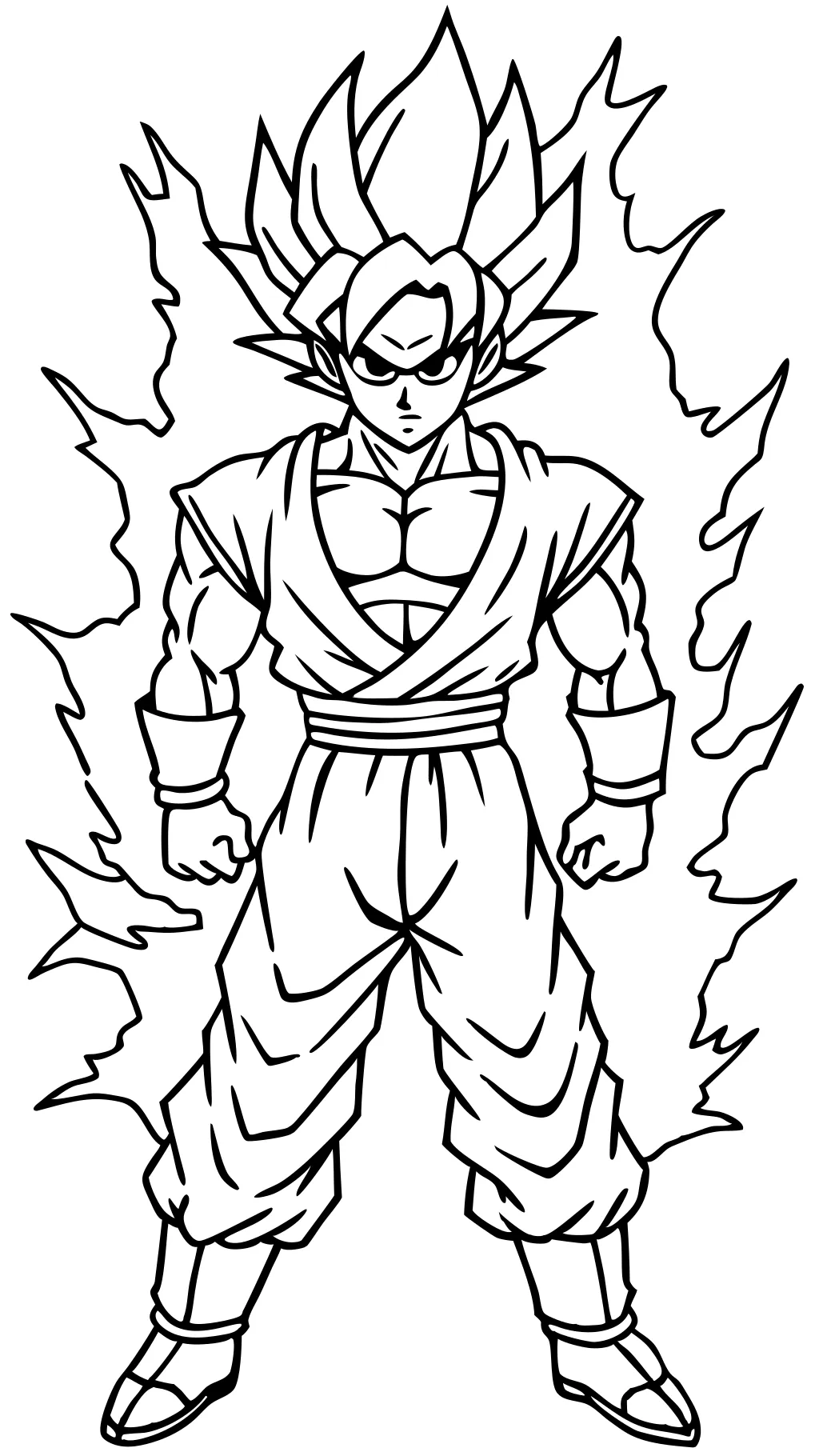 Super Saiyan Goku Páginas para colorear